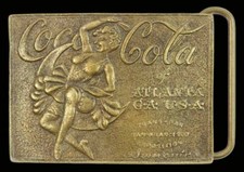 Vintage 1915 Trans Pan Exposition San Francisco COKE Coca Cola Brass Belt Buckle