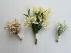 Cream, White Silk Flowers Artificial Bundle Crafts Flower Basket Wreath