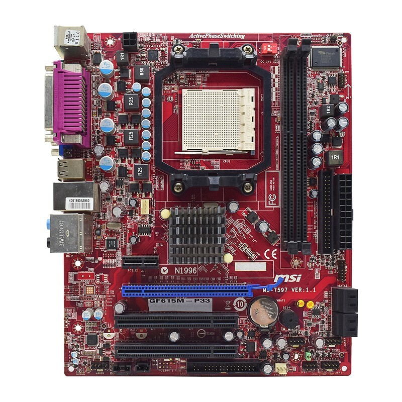 MSI GF615M-P33 Motherboard M-ATX GeForce 6150SE/nForce 430 AM3 DDR3 SATA2  VGA