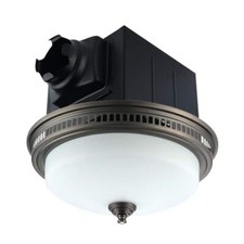 Ceiling Bathroom Exhaust Fan, 110 CFM, LED Light, Oil Rubbed Bronze