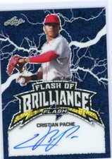 2020 Leaf Flash Of Brilliance Blue Sparkle Auto #FB-CP1 Cristian Pache #10/35