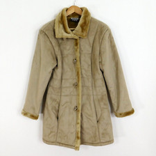 Arctic Storm Beige Faux Sheepskin Coat Size 12