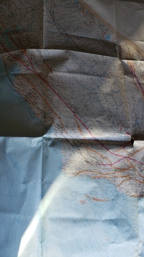 1975 California Fault Map Volcanoes, Thermal Springs and Thermal Well Locations - Picture 8 of 18