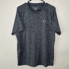 Under Armour The Tech Tee T Shirt Mens Size Large Blue Heather Heat Gear SS