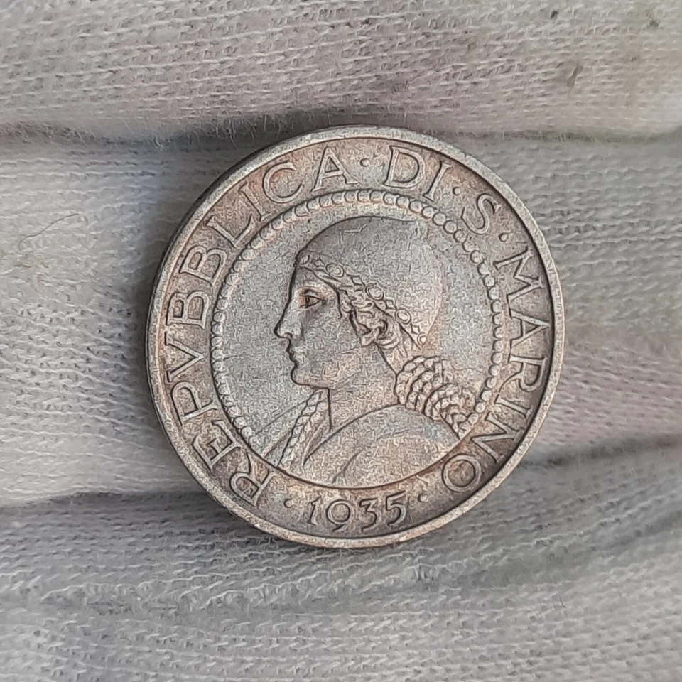 SAN MARINO - 5 Lire 1935 Silver Coin - Image 2 of 2