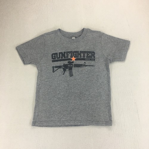 Gun Funny American USA Flag Military Weapons Gun Kids T-Shirt Size Small 6/7