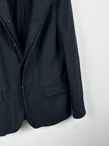 Allsaints Dassow Wool Check Blazer Style Coat Jacket Size L - Picture 4 of 15