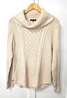 Jeanne Pierre Cowl Neck Ecru Ivory Sweater Women's Sz XL | eBay