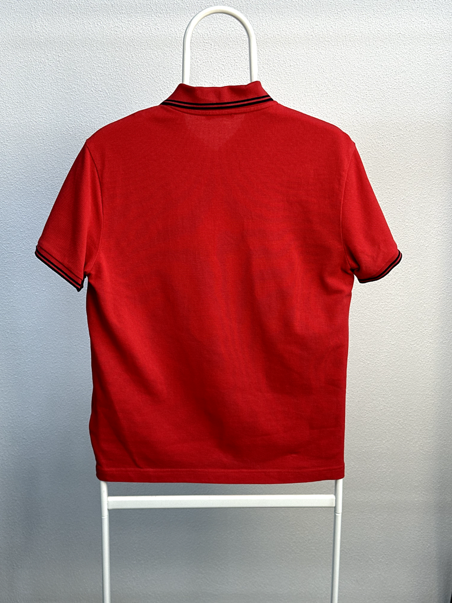 【極美 国内正規】MONCLER Maglia Polo Manica Moncler Maglia Polo Manica Corto Red Shirt Short Sleeve Mens
