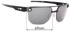 SFx Replacement Sunglass Lenses fits Oakley Chrystl OO4136  - 67mm Wide