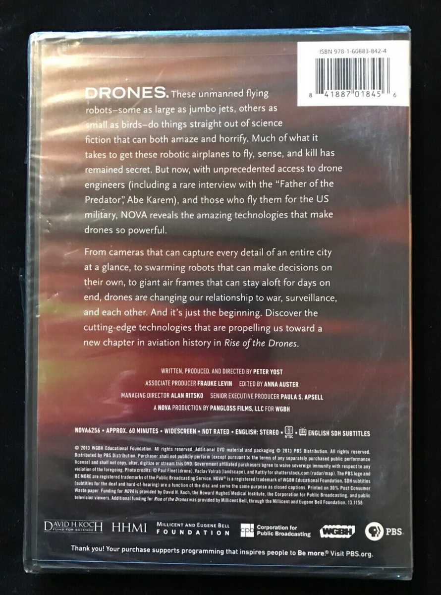 PBS NOVA-RISE OF THE DRONES (DVD) Flying Robots BRAND NEW