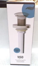 VIGO VESSEL VG07000BN BATHROOM SINK POP-UP DRAIN & MOUNTING RING BRUSHED NICKEL