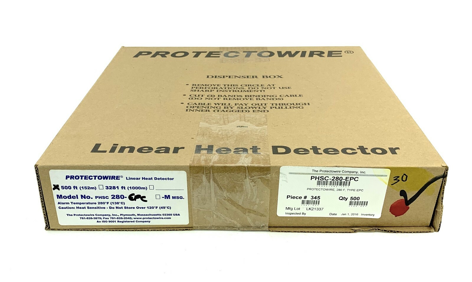 PROTECTOWIRE PHSC280EPC 500FT LINEAR HEAT DETECTOR WIRE eBay