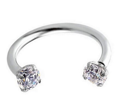Modische Nasen Piercing Zirkonia Hufeisen Ring Lippen Stecker Stöpsel Banane