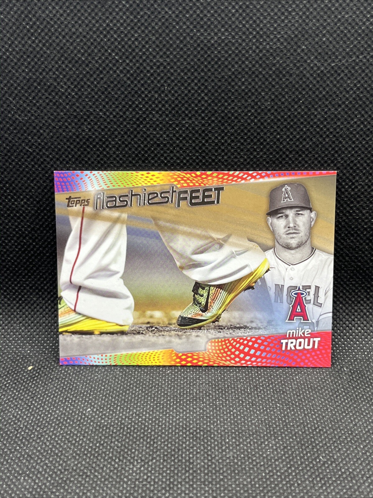 2022 Topps #FF-10 Mike Trout Flashiest Feet Gold #'d /75