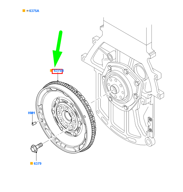 FORD C-MAX MK1 Dual Mass Flywheel 6G91-6477-EC 1536110 NEW GENUINE 