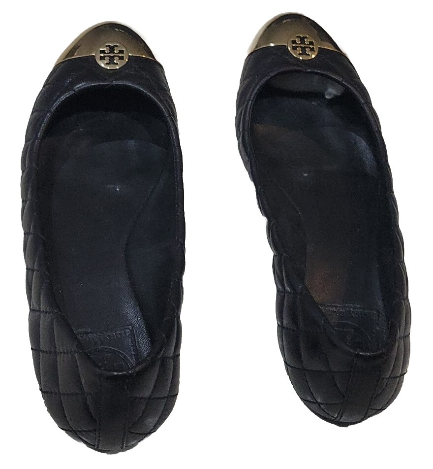 TORY BURCH KAITLYN BALLETMESTICO BLACK/GOLD LADIES S… Gem