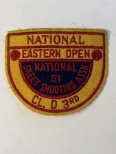 RARE 1951     VINTAGE NATIONAL SKEET SHOOTING ASSN JACKET PATCH GUNS/SPORT/   