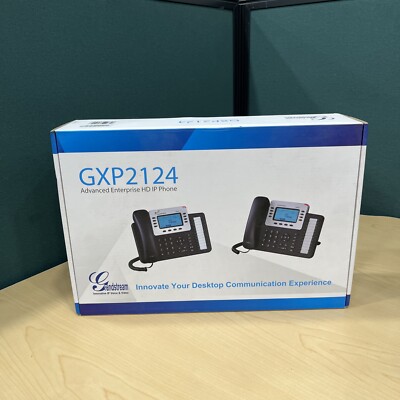 Grandstream GXP2124 VoIP PoE 4 Line Office Desktop Phone