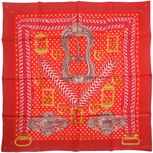 Hermes Schal BOUCLES ET GALONS DU TSAR Seide WASH Carre WLODEK KAMINSKI 90cm - Bild 2 von 6