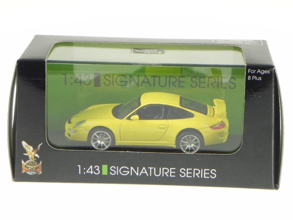 Porsche 911 997 GT3 yellow diecast model car 43205y Yatming 1/43 - Image 4 of 4