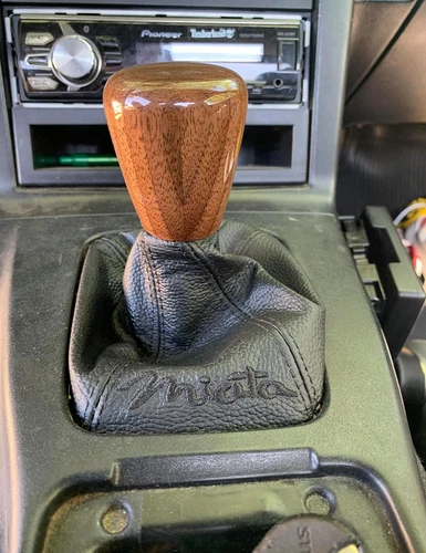 Shift Boot For Mazda Miata NA MK1 1989-1997 Leather "Miata" Black Embroidery