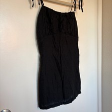 Urban Renewal Black Adjustable/TieSpaghetti Strap 55% Linen Mini