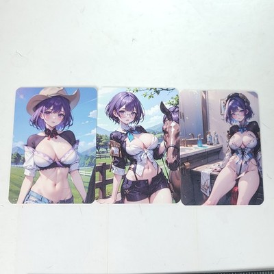 Pela Honkai Anime Waifu Art Oversized Board A6 Lot of 3