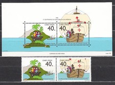 Kapu Verde - Post Yvert 613/4+Hb 17 ** Mnh Schiffe