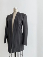 ⭕️ 80s Vintage Gianni Versace Couture pin stripes Jacket : thierry mugler dress