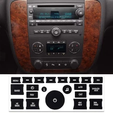 FOR GMC CHEVROLET BUICK TAHOE YUKON NAVIGATION STEREO RADIO BUTTON REPAIR DECALS