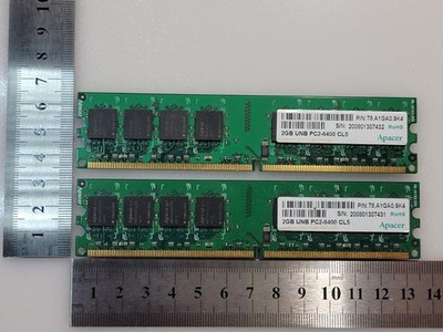 RAM 2x 2 GB DDR2-RAM PC2-6400U non-ECC CL5 'Apacer 78.A1GA0.9K4