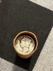 Unsearched Wheat Roll With A Mercury Dime At The Front
