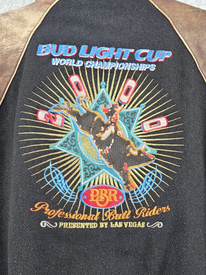 Chaqueta Universitaria PBR De Colección 2000 Talla M Wrangler Bordada Las Vegas Western Grunge Foto 3 de 4