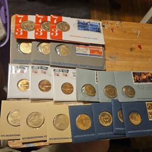 American Revolution Commemorative Coin. 19 coins1972,1973,1974,1975,1976,1969,