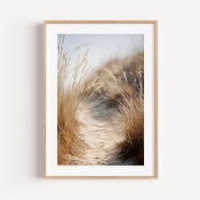 Coastal Dune Grass Path Poster A4–A1 Unframed Neutral Wall Art Calm Home Décor
