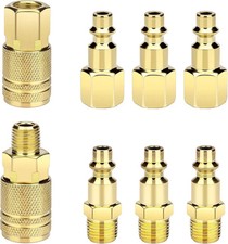 8 Pack Air Hose Fittings 1/4-Inch NPT Quick Connect Air Compressor Fittings, Uni