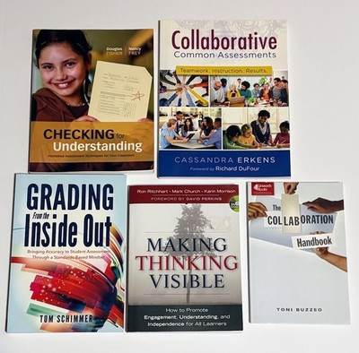 Teacher Professional Development Book Lot Assessment PLC Visible Thinking 5 Book