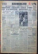 Daily Mail Nov 15 1945 British Troops Fire on Palestine Rioters