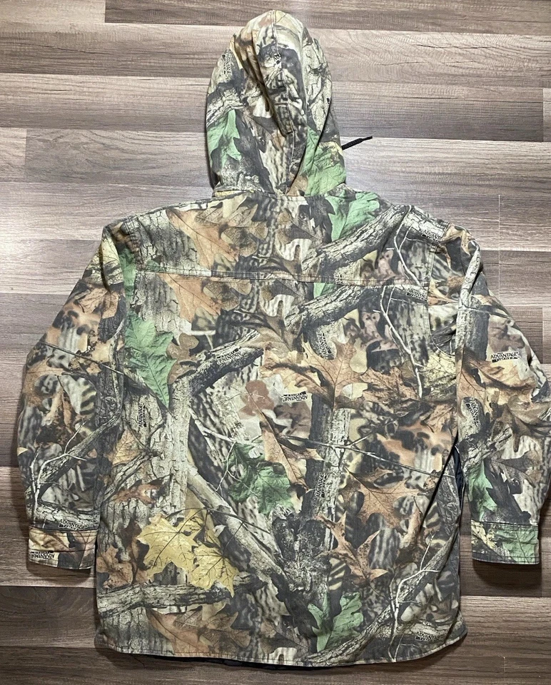 Camo Jacket Duxbak Lightweight Hunting Hooded Button Up Quilted Lining Sz Large - Image 4 of 4