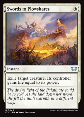Swords to Plowshares 45 U Normal EOC MTG NM