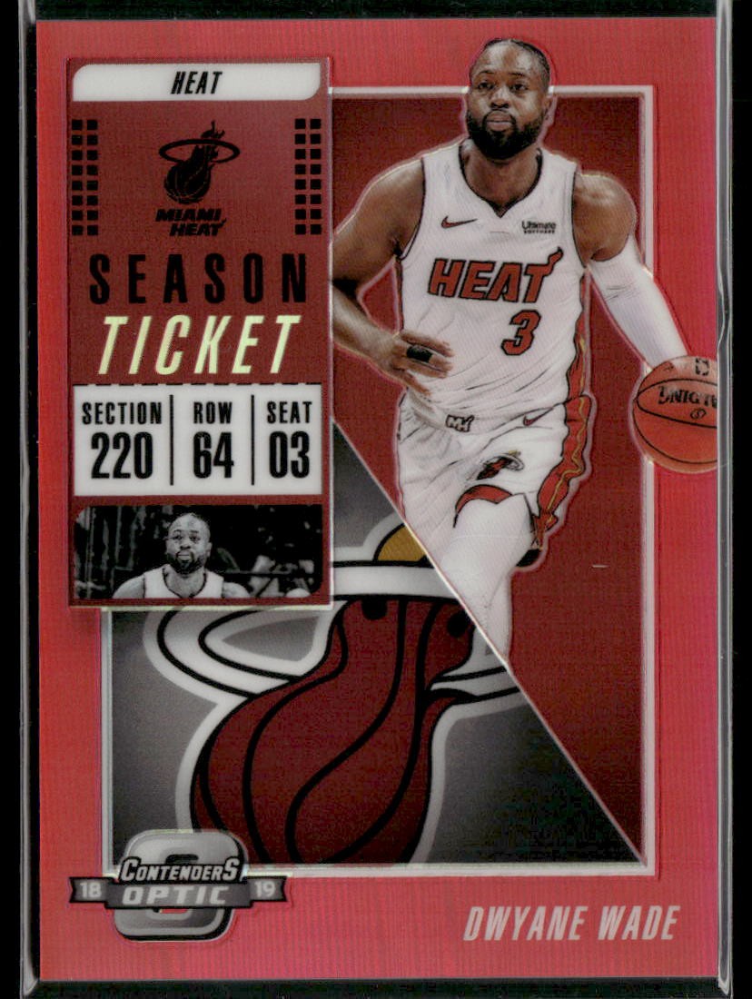 2018-19 Panini Contenders Optic Dwyane Wade Red Miami Heat