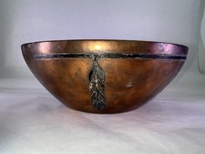 Heintz Art Metal Bowl Sterling On Bronze Arts&Crafts Period/Mission NR!