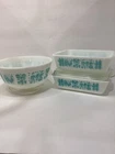 Lot of 4 Pyrex Amish Butterprint Refrigerator Dish, mid century modern.