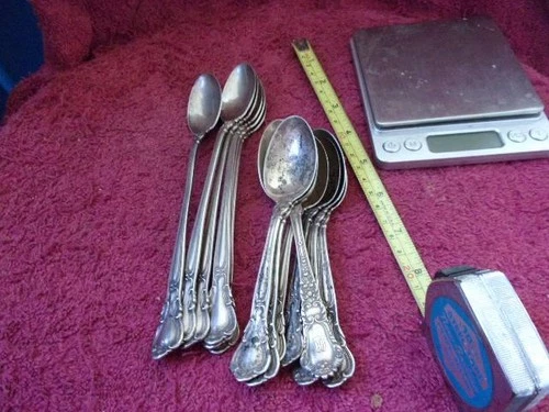 Sterling Silver Gorham Chantilly Ice Tea Spoons & Soup Spoons Lot  11.84 OZ