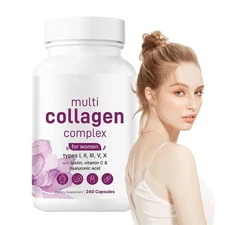 Multi Collagen 8 in 1 Complex for Women ~ 240 Capsules ~ Type I, II, III, V, X