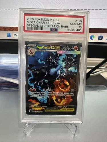 **PSA 10 2025 Pokemon PFL Mega Charizard X ex Special Illustration Rare #125/094