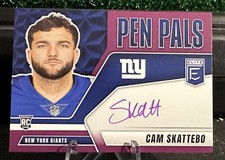 2025 Donruss Elite Cam Skattebo Pen Pals Rookie On Card Auto PURPLE INK #PP-CAM