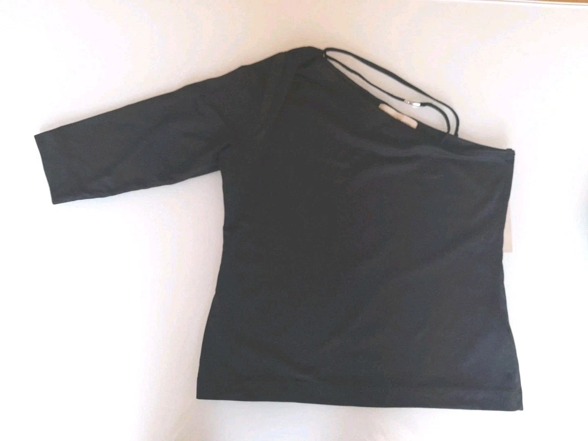 Top Noir Une épaule River Island Taille UK 8, Pailleté Diamant Pour Soirée - Neuf Avec étiquettes