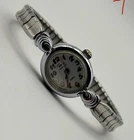 Vintage Timex Ladies Silver Expansion Band Oval Quartz Watch #7.11
